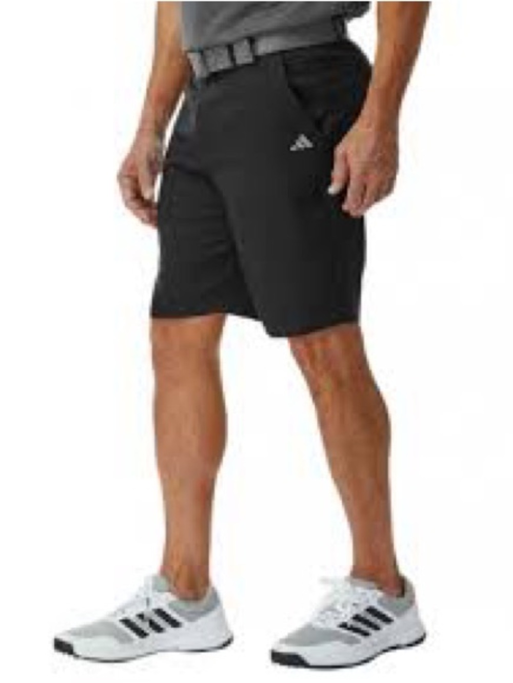 adidas Men's Black Flat Front Shorts